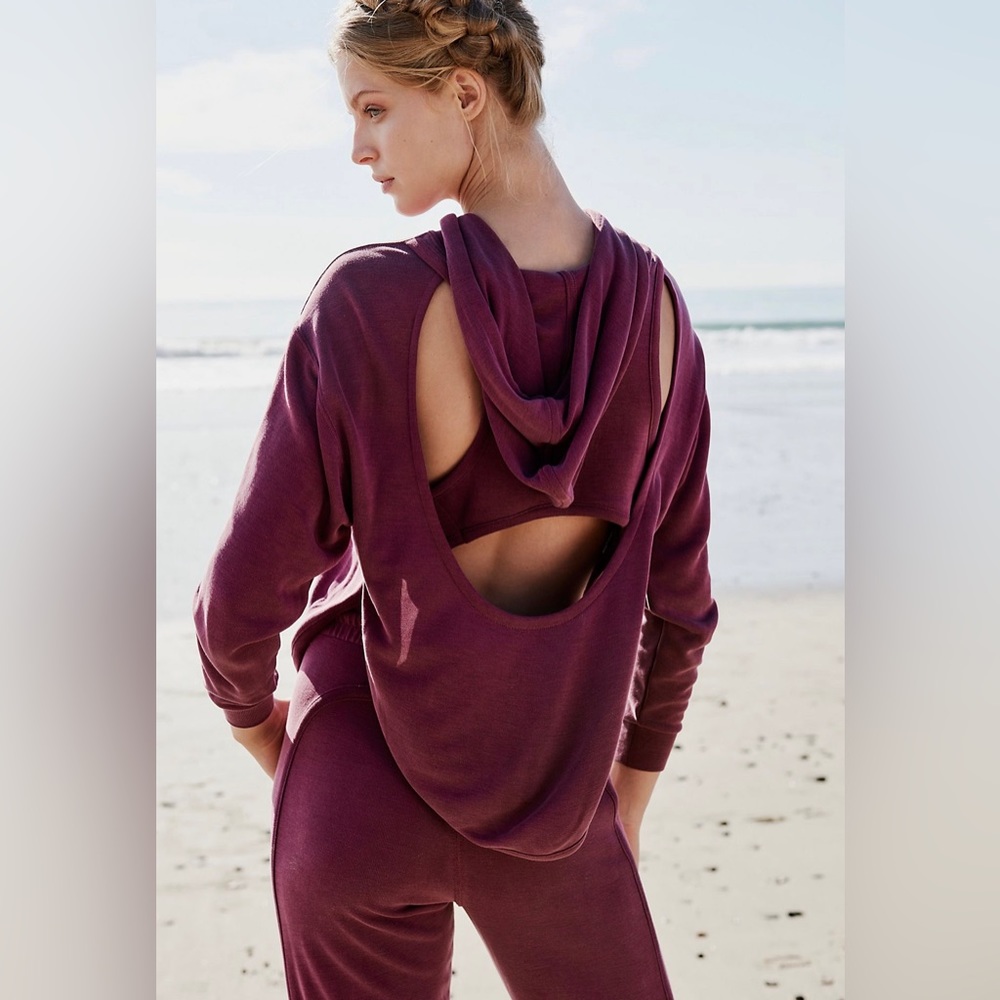 Free People Back into It Cut Out Hoodie